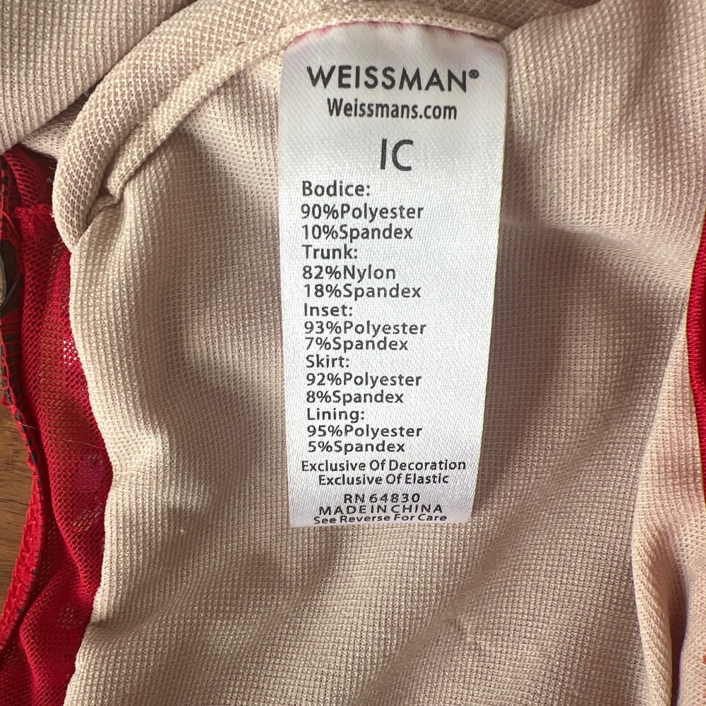 Weissman Sparkling Red Kids Dance Costume - Picture 10 of 16